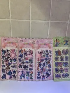 ディズニースティッチ シール 4パックセット