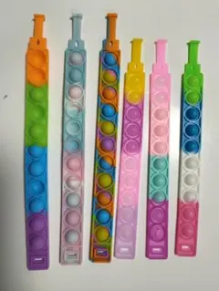 ポップチューブ 6本セット パステルカラー 知育玩具 ストレス解消