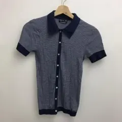 agnes b. PARIS 半袖 ポロシャツ ニット ネイビーのサムネイル