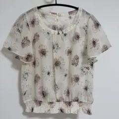 MAJESTIC LEGON 花柄 半袖ブラウス Mサイズ