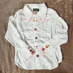 ブーフーウー白シャツ120cm