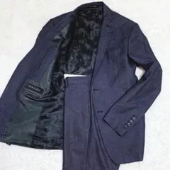 【ZARA】2Bカジュアルスーツ　セットアップ 上下 裏地カモフラ柄　 L