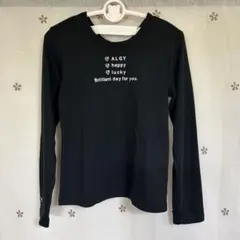 ALGY アルジー 長袖カットソー ロンT 150 140 黒 ブラックTシャツ