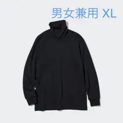 ソフトタッチタートルネックTシャツ［BLACK］