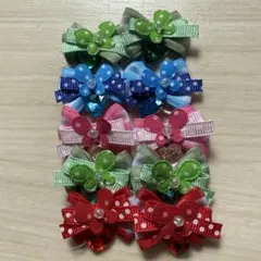 犬用カラフルリボンアクセサリー10個セット