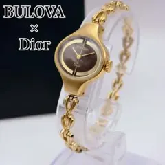 ビンテージ BULOVA Dior 10KT オシャレな 手巻きレディース腕時計 Dior / BULOVA ディオール×ブローバ ヴィンテージ時計 1970年代