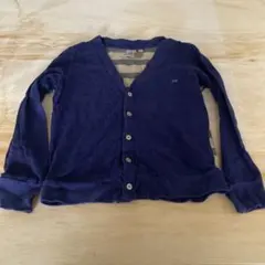 UNIQLO ネイビー ストライプ カーディガン 130