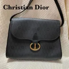 クリスチャンディオールハニカム柄 ショルダーバッグ 黒フランス製 ヴィンテージ