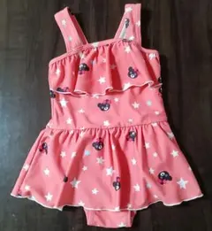女の子用フリル付きワンピース水着　ミキハウス