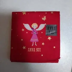 ANNA SUI 赤 ハンカチ 天使 デザイン