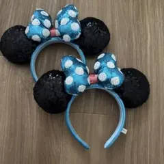 ディズニー　カチューシャ　スパンコール　2個セット