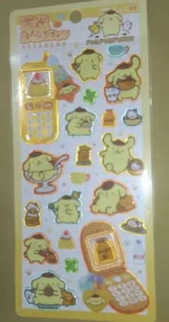 ポムポムプリン 平成はっぴーフォン デコメ ステッカー/ サンリオ