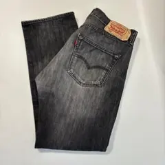 Levi's 501ブラックデニム ダークグレー ストレート W33 L30