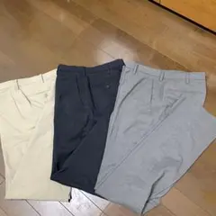 スラックス 3色セット ベージュ ネイビー グレー　薄手