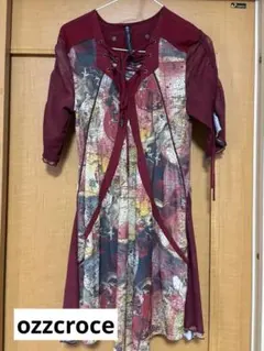 【美品】レディース　ozzcroce オッズクローチェ　ワンピース　ワインレッドのサムネイル