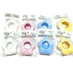 星型 窓付ケース ぬい活 8点セット(ホワイト・ピンク・ブルー・イエロー)窓付き