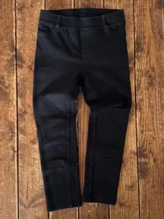 H&M キッズ 黒 ロングストレッチパンツ 110 ブラック 男の子 女の子