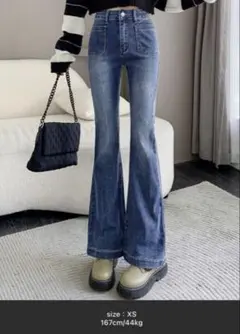 値下げ【新品未使用】DAYCLOSET ブーツカット風フレアデニムパンツ