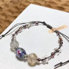 天然石結びブレスレット ～つむぎ石～ No.5