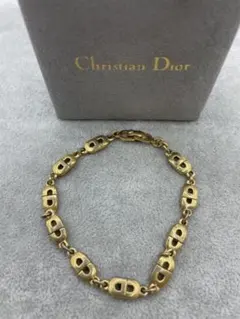 Dior クリスチャンディオール　ヴィンテージゴールドブレスレット　CDロゴ