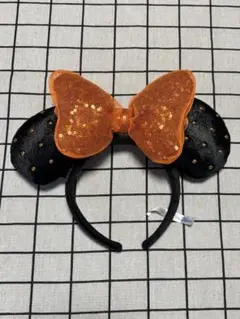 ミニーマウス風カチューシャ オレンジ