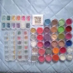 レジン・ネイル用素材まとめ売り シェル・ドライフラワー・パウダー