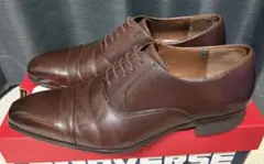 スーツセレクト 革靴 ストレートチップ ブラウン 26cm EEE