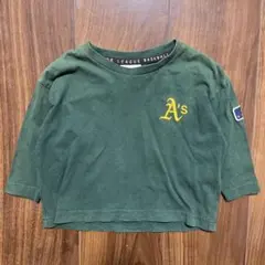 アスレチックス　ダークグリーン Tシャツ 80 服　メジャー