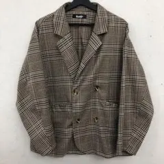 kutir クティールチェックダブルジャケット　オーバーサイズのサムネイル