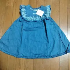 新品未使用 メゾピアノ デニムワンピース 100