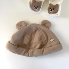 値下クマ耳 ベビー帽子