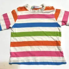 子ども　キッズ　トップス　長袖　ロンＴ　80センチ カラフル　目立つ　男女兼用