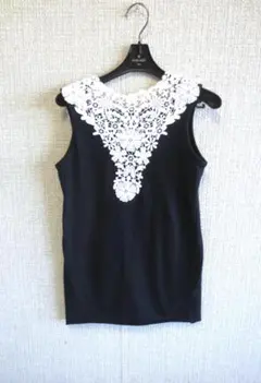 未使用　Choette レース装飾 ブラック タンクトップ