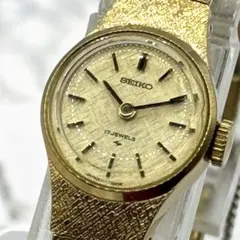 極美品 稼働品 SEIKO 手巻き 腕時計 ゴールド レディース ブレスレット 