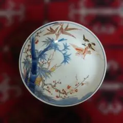 古伊万里 染付 文人山水文 輪花向付（三客揃） - メルカリ