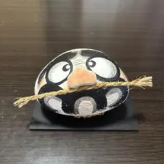 希少】 陶器製 九谷焼 九谷 ダルマ だるま 達磨 縁起物 置物 赤い台座