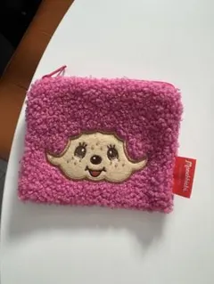 Monchhichiもこもこスクエアポーチ(ピンク)