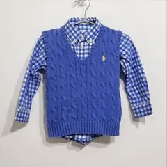 【美品】ラルフローレン　ベビー　シャツ　ベスト　　セット　サイズ80 18m