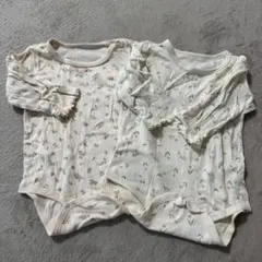 【美品】バースデイ　ベビー肌着 ロンパース 2枚セット 90cm 花柄