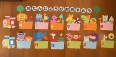 お誕生日表　壁面　【季節　汽車】16