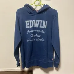 EDWIN フード付きパーカー 160 ネイビー
