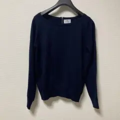 LANVIN en bleu ニット ダークネイビー　wool 100% 38