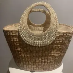 新品未使用アナトリエ パールカゴバッグ anatelier（アナトリエ）の「アナトリエ anatelier パールリボン