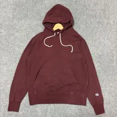 【L98】 Champion 無地プルオーバー パーカー サイズL レッド