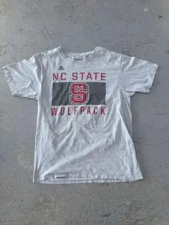 カレッジロゴ adidas NC STATE WOLFPACK Tシャツ 灰 Lのサムネイル