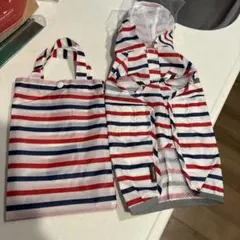 Pet's One 犬用 レインコート ボーダー柄Mサイズ