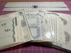 韓国作家様コラージュ素材(ブルー系)+マステおすそ分け