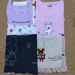 学研エプロン くまのがっこう ノンタン　4枚セットのサムネイル