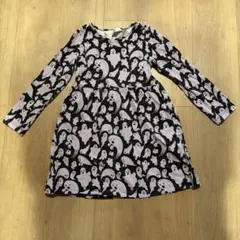 H&M おばけ柄 長袖ワンピース ハロウィン キッズ 110cm