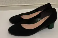 Boisson Chocolat スエードパンプス　23.5 黒フォーマルのサムネイル